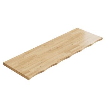 Tablero - Encimera Para Baño - Madera Maciza - Madera Natural (140x48.5x3.8cm)