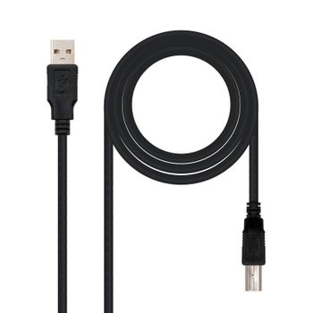 Nanocable Cable Impresora USB 2.0 Tipo A/B Macho/Macho 1m Negro