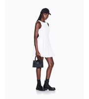 ax armani exchange para mujer xw002282af21555u1003 vestido clasico blanco s casual poliester sin mangas  tirantes