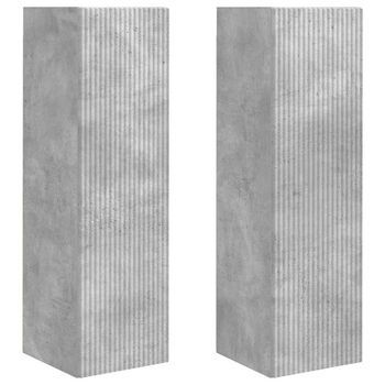 Mueble De Tv Montado En La Pared 2 Uds. Concreto Vidaxl