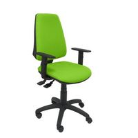silla de oficina ergonomica con mecanismo sincro regulable en altura y ruedas de nylon  asiento y respaldo tapizados en tejido bali color pistacho brazos regulables en altura piqueras y crespo modelo 14s