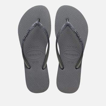 Havaianas Women's Slim Glitter Rubber Flip Flops - 8