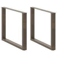 patas para mesa de comedor en forma de u 3 unidades acero natural 100 x 72-73 cm vidaxl