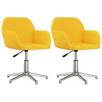 sillas de comedor giratorias 2 unidades tela amarillo mostaza vidaxl