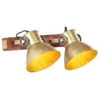 lampara de pared industrial laton 45x25 cm e27 vidaxl