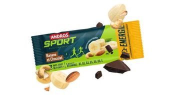 Andros sport barrita energetica de chocolate y platano 40 g