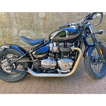 Sistema de escape Triumph Bonneville 1200 Bobber E5 Mass Hot Rod 2-2