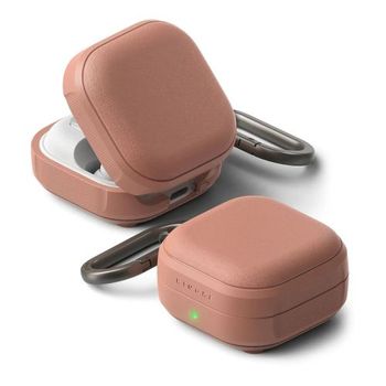 Ringke Onyx Magnetic Funda para Samsung Galaxy Buds 4 Pro y Galaxy Buds 4 [Compatible con MagSafe] Previene Manchas de Grasa, Se Siente Bien en la Mano, Carcasa Antideslizante - Coral Constante