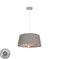 fabrilamp lampara de techo colgante 40d tunez 1xe27 blancotopo-estampado