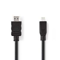 cable hdmi nedis cvgb34700bk20 2 m alta velocidad micro hdmi macho-oro