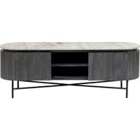 comoda baja madera y marmol 150x40cm