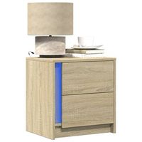mesitas de noche - mueble para dormitorio - madera de ingenieria - roble sonoma 43x34x45cm
