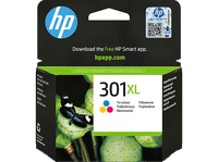 cartucho de tinta - hp 301xl tricolor ch564ee cian amarillo magenta