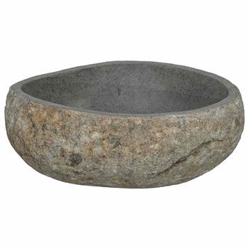 Fregadero De Piedra Río Gris Claro 45 X 35 X 15 Cm Vidaxl