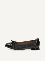 caprice ballerina black made of leather and textile with trapeze heel size 37