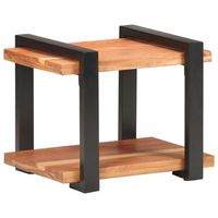 mesita de noche de madera maciza de acacia 50x40x40 cm vidaxl