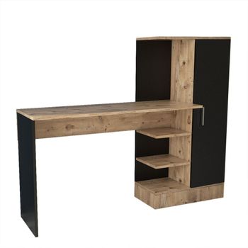 Escritorio con estantes y 1 armario h120 cm -
