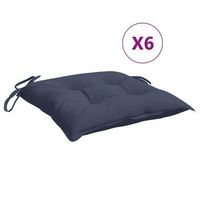 cojines para silla 6 uds tela oxford azul marino 50x50x7 cm vidaxl