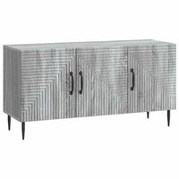 mueble de tv gris sonoma 99 x 345 x 50 cm madera de ingenieria vidaxl