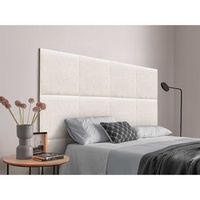 dhome cabecero tapizado compuesto de paneles autoadhesivos intercambiables serie luxury edition cama lujo dormitorio ethnic white 220cm