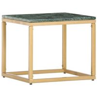 mesa de centro piedra real textura de marmol verde 40x40x35 cm vidaxl