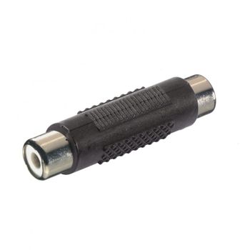 Vivanco Adaptador con Conexión Doble RCA Hembra/Hembra Negro