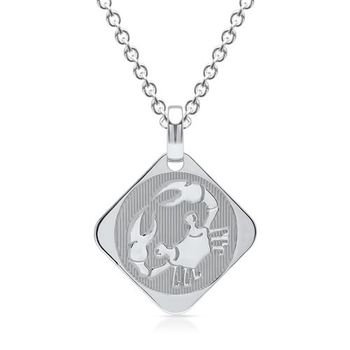 Cadena de plata signo zodiacal cáncer