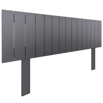 Cabecero De Madera Reciclada Dm Estilo Palet Vertical Con Patas 145x115cm Camas 145 - Gris Sólido