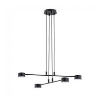 lampara colgante operis negro 4 luces