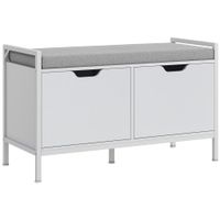 banco zapatero 84x35x50 cm blanco