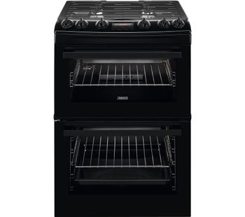ZANUSSI ZCG63260BE 60 cm Gas Cooker - Black, Black