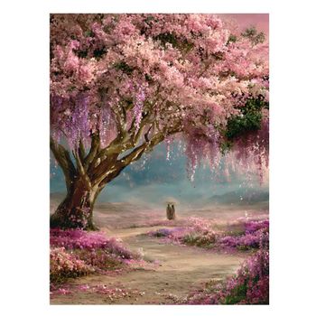 Cuadro con cerezo y pareja en alu-dibond multicolor 60x80 cm