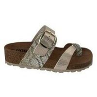 gobbs sandalias bio dedo piel hebilla combinada para mujer