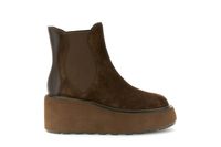 botines de cuna de ante y piel con elasticos brown 41