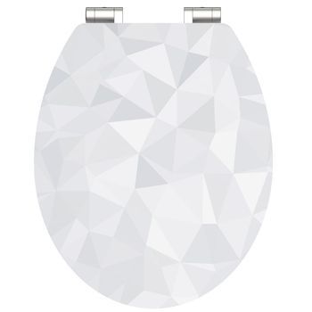 Asiento De Inodoro Con Cierre Suave Diamond Mdf Con Brillo Schütte