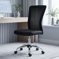 silla de oficina de malla metal vinsetto 43x58x90-100 cm negro