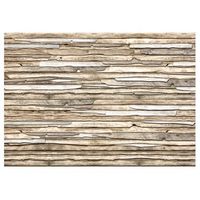 papel pintado 3d - rompecabezas de madera 350x245 cm