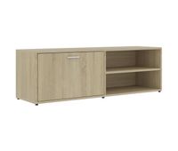 mueble tv - mesa de tv madera contrachapada color roble 120x34x37 cm