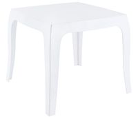 mesa auxiliar queen plastico blanco brillante 51x51x43 cm