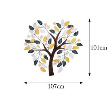 Decoración Pared De Metal Kalp Ağaç Multicolor 107x101 Cm