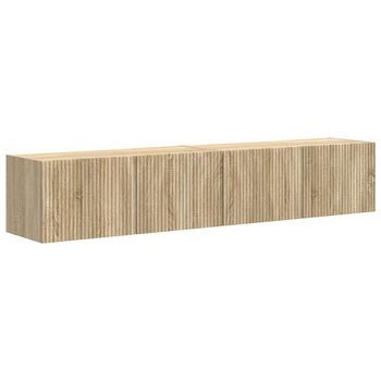 Mueble De Tv Montado En La Pared 2 Uds | Mueble De Salón | Gabinete De Tv Sonoma