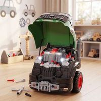 juguete de motor de camion para ninos con vapor verde aiyaplay
