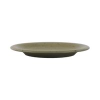 plato llano de gres caqui