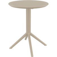 mesa plegable sky plastico gris topo 60x60x74 cm clp