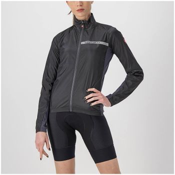 Castelli Women's Squadra Stretch Jacket - S - Light Black/Dark Gray