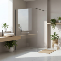pared de la ducha rea flexi transparent titanium 120