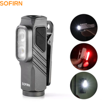 linterna sofirn st10 1000lm edc con carga usb c bateria 14500 luz roja de 660 nm base magnetica y clip interruptor doble