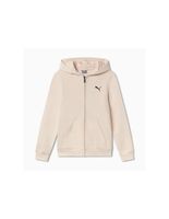 chaqueta puma essentials graphic hoodie fz infantil beige
