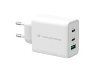 cargador de pared quick charge 30 pd 2 puerto usb-c 1 puerto usb-a conceptronic althea 65w