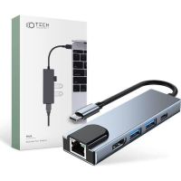 estacion de acoplamiento tech-protect v3 5 en 1 usb-c hdmi gris